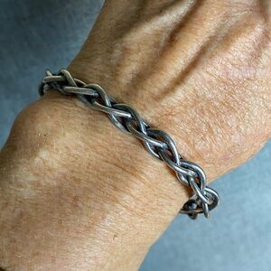 Dean Harris Sterling Silver 4 Line Braided Vine Cuff (Retail $450 USD)